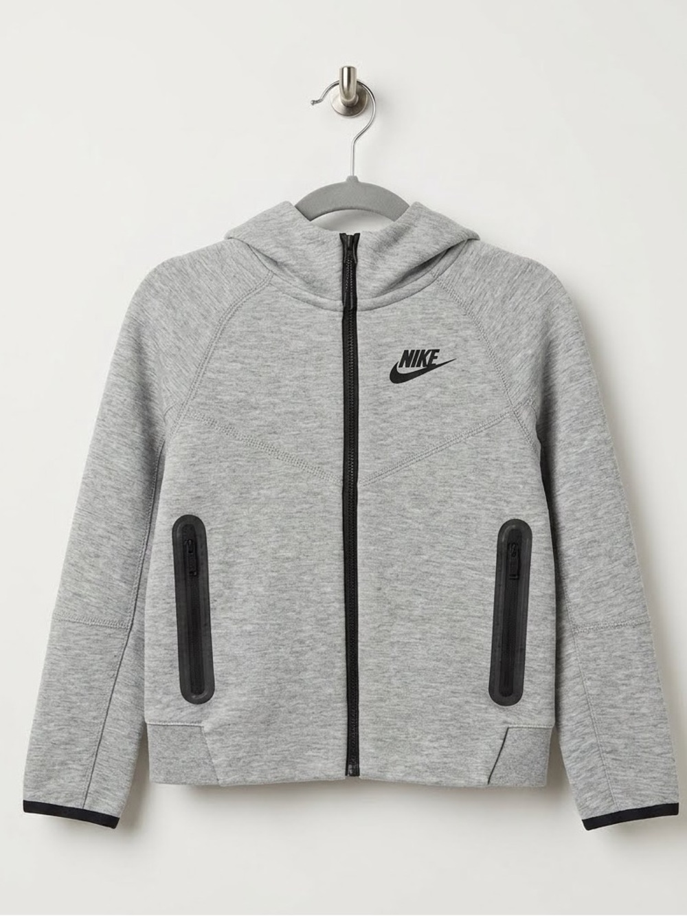Nike Gray Full-Zip Jacket with Black Trim- 3T